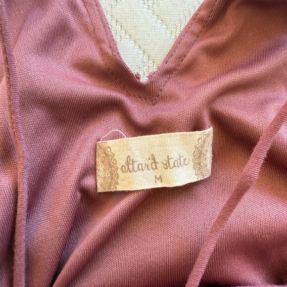 altard state, maxi dress, medium, ombre, crochet top, purple, halter top, boho - Picture 4 of 7